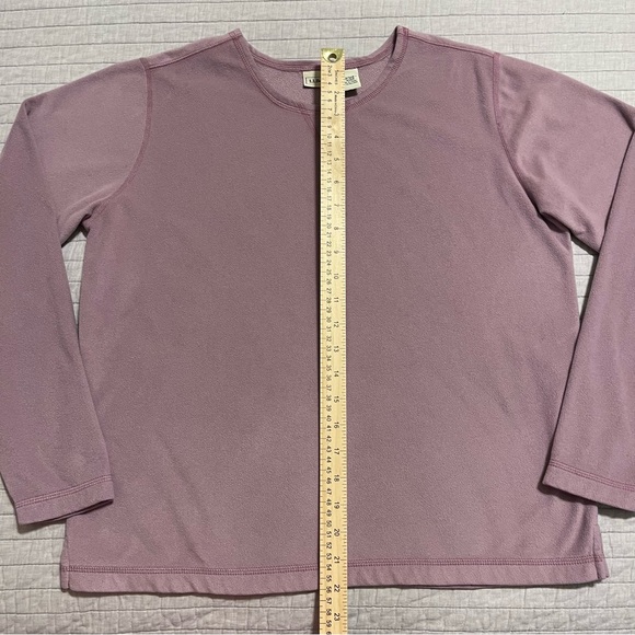 LL Bean Women's Fleece Purple Sweatshirt 100% Polyester Medium - Picture 5 of 8